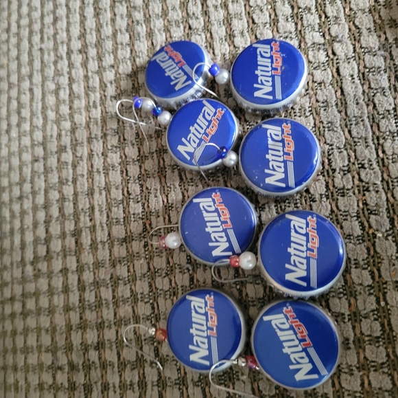 NWT HAND MADE Natural light earrings - Picture 2 of 6